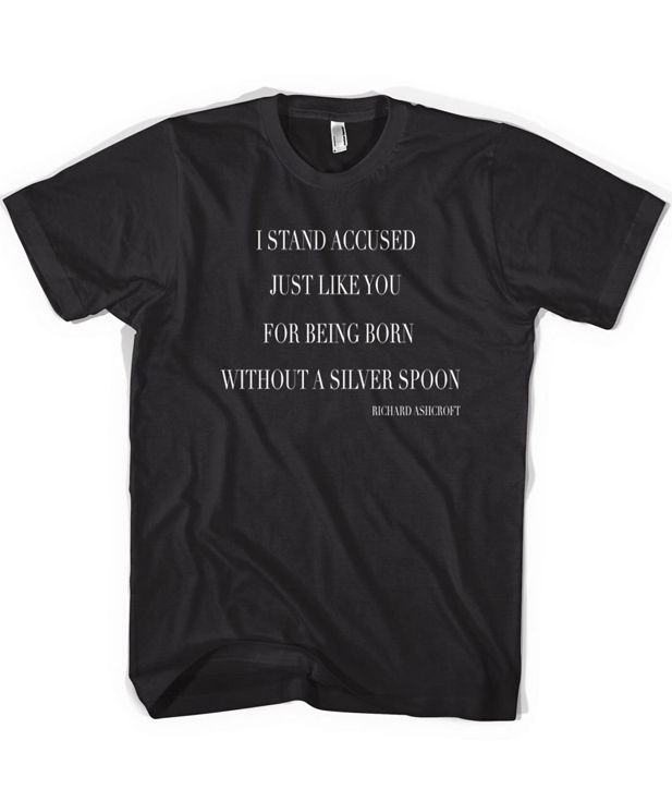 I Stand Accused Just Like You For Being Born Without A Silver Spoon T-Shirt