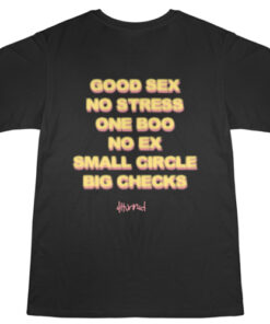 Good Sex No Stress One Boo No Ex Small Circle Big Checks T-shirt back